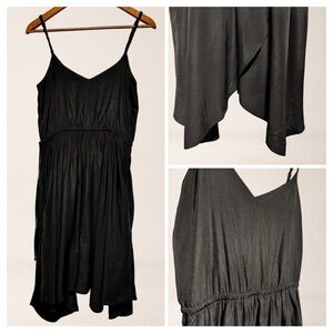 GAP Black Slip Dress Fairy Grunge Minimalist Balletcore Ethereal